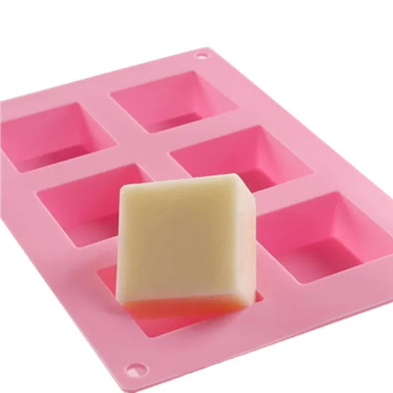 Factory Directly Supply Finest Price Square Saffron Soap Mold Silicone Soap Molds for Baking Silicon Ice Mould