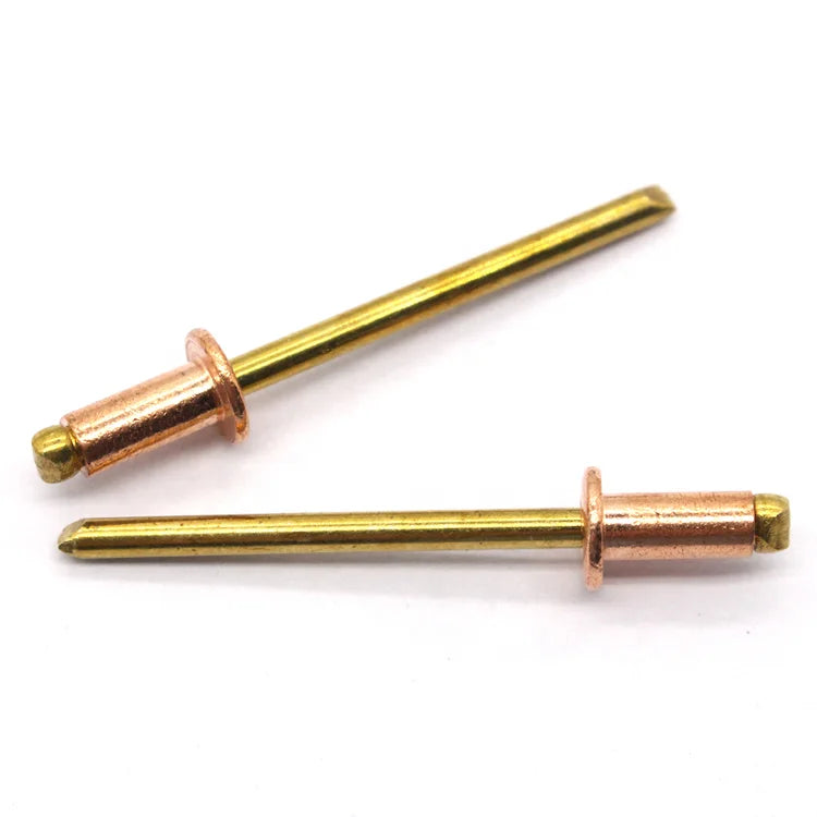 Wholesale Open End Copper Blind Rivets with Brass Mandrel Pop Blind Rivets for Metal and Wood