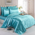 Luxury Super Soft Woven Silk/Linen Bedding Set 3Pcs Satin Duvet Cover Set Anti-static 200TC European Style Customizable Home