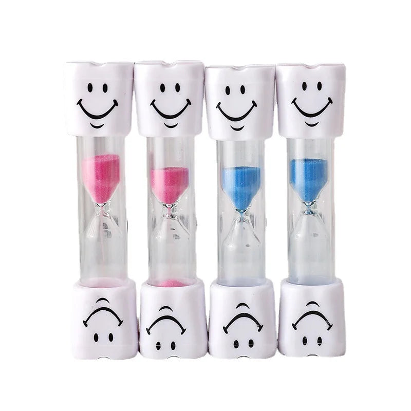 Wholesale Small Children's Plastic Handblown Art Deco Hourglass Timer 1 3 5 Minute Custom Sand Color Back School Toothbrushing