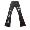 DENIMGUYS  Ready to Ship Mens Clothing Custom Logo Embroidery Bootcut Denim Streetwear Men Flare Jeans