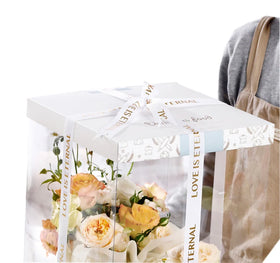 Transparent Clear Matt Lamination Paper Folders Cake Box for Sushi and Cake