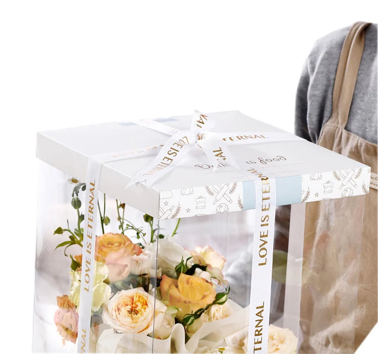 Transparent Clear Matt Lamination Paper Folders Cake Box for Sushi and Cake