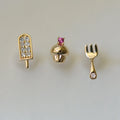 Funny Cute Designer Pure 925 Sterling Silver Creative Forked Lollipop Dessert Stud Earrings for Women Girls