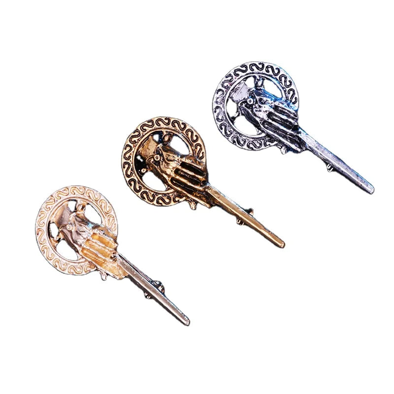 Vintage Palm Lord of the Rings Brooch Magic Ring Pin Actor Costume Fashion Western Men Jewelry Suit blazer Lapel Pins Brooch