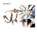 Vintage Fabric Scarf Masking Lanyards Eyewear Chain Hat Sunglasses Holder Cord Star Clasp Ribbon Acrylic Glasses Strap Necklace