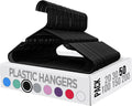 Lavinia Durable Wholesale Non-slip Space Saving Lightweight Black Coat Hangers Plastic Multifunctional Plastic Hanger