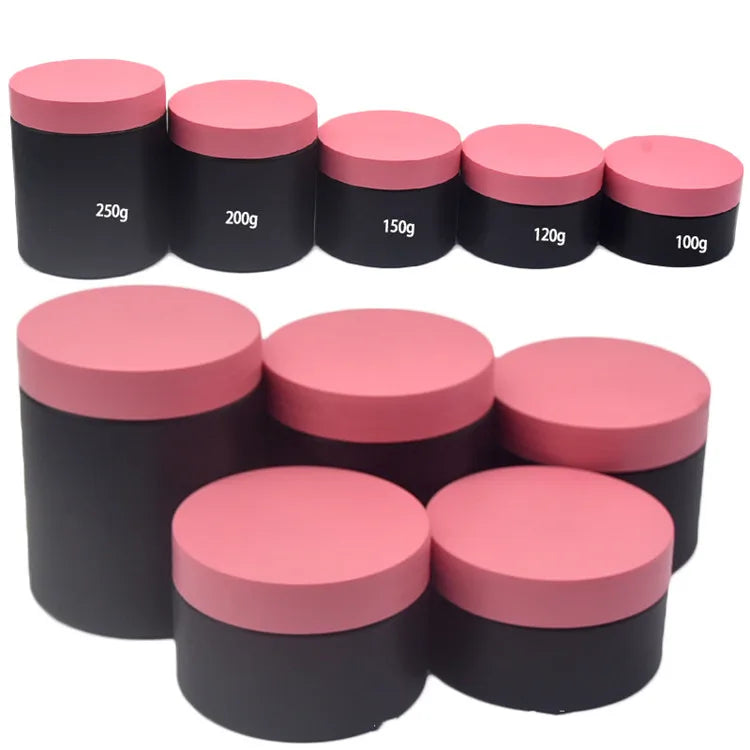 50ml 100ml 150ml 200ml Pet Food Grade 8 Oz Empty Cosmetic Cream Jar Plastic 8oz Pink Containers Food Grade Plastic Sample Jar