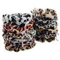 Gold Velvet Scrunchies Leopard Printed Zipper Bulk Elastic Band Girls Ponytail Holder Hair Scrunchies