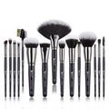 Wholesale Professional 15 PCS High Wooden Handle Blush Makeup Brushes Private Label Girls' Daily Includes Eye Makeup Brushes