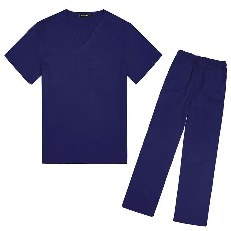 42019 Unisex Woven Fabric Hospital Scrub Sets 72% Polyester 22% Rayon 6% Spandex Breathable Anti-Wrinkle Customizable Wholesale