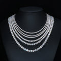 Men Women Fine Jewelry 2mm-5mm Mossanite Necklace 925 Sterling Silver Lab Grown VVS Moissanite Diamond Tennis Bracelet Chain