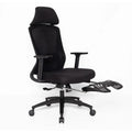 Anji Modern Executive Office Chair Long Back Full Mesh Ergonomic High Back Footrest Adjustable Iron Fabric Material Kabel Swivel