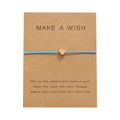 Customizable Wish Blessing Love Card Bracelet Simple Heart Charm Hand-Woven Bracelet Women