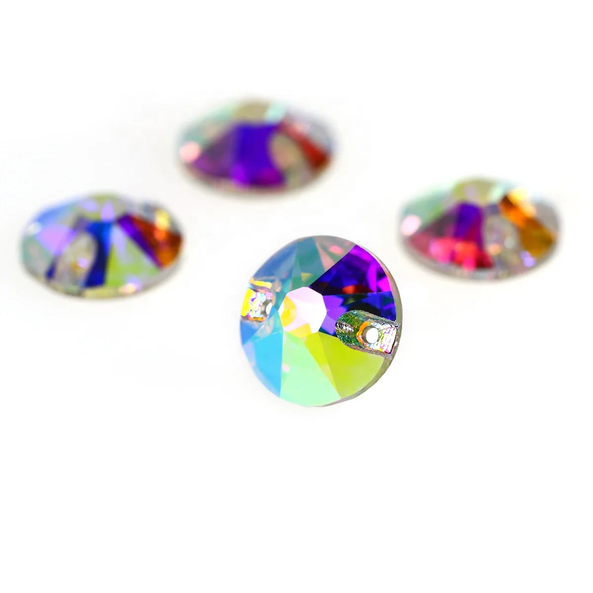 Dongzhou 10mm Sew on Crystal Flatback Glass Rhinestones Wholesale Loose Crystal Beads for Garment Shoes Sewing Accessories