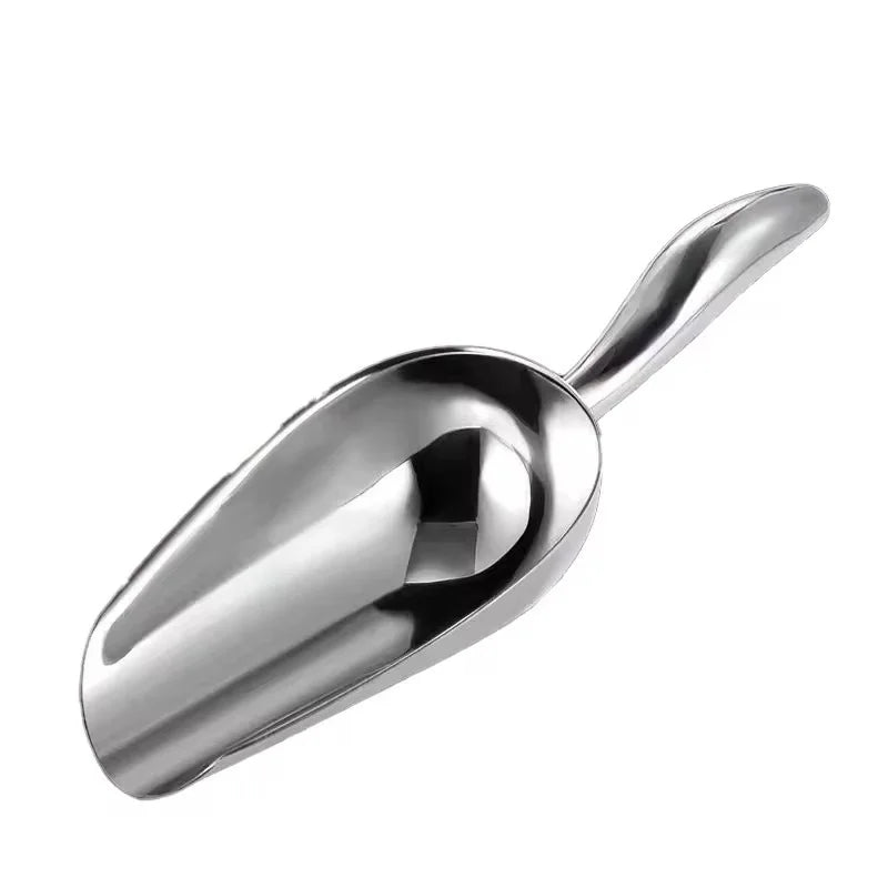 Stainless Steel Ice Shovel Thickened Ice Scoop Rice Flour Tea Grain Shovels Kitchen Tools for Food Tea Rice Flours Sugar