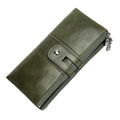 RFID Blocking Soft Cork Leather Women's Purse the First Layer Cowhide Purse Money Clip Women's Wallet
