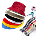 2026 Summer Products Wholesale High Quality Detachable Windproof Rope Summer Bucket Hat Custom Print Fisherman Hat for Women Men