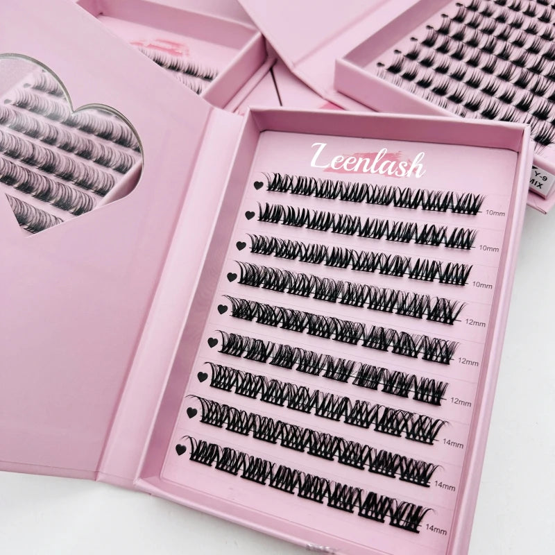 Wholesale Soft Individual Fluffy Faux Mink Cluster Eyelash Extensions Full Strip DIY Cluster Lashes