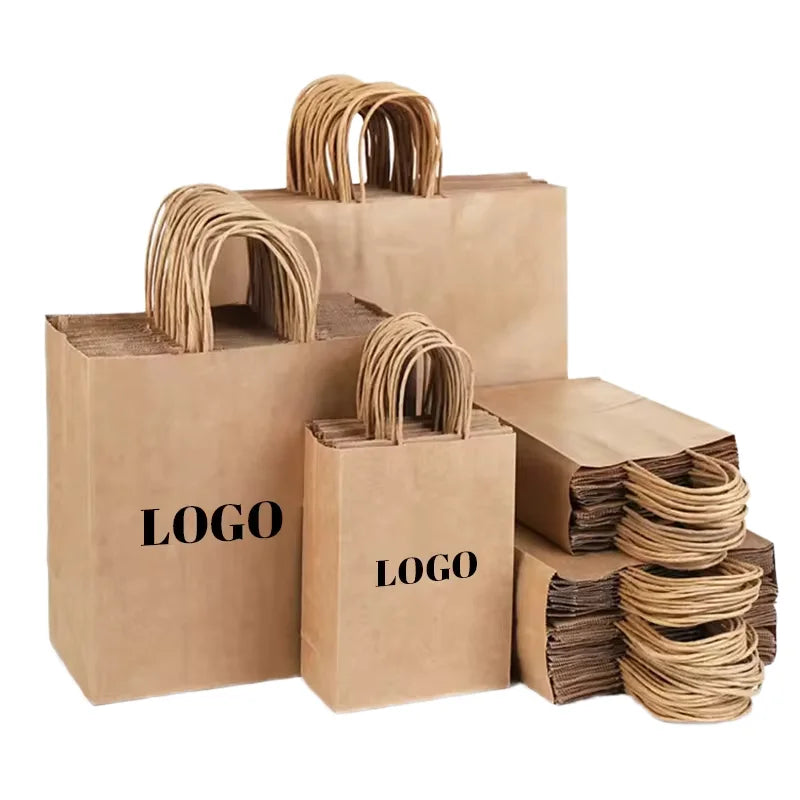 Cheap Custom Printed Logo Pattern Craft Gift Bags Retail Small Cute Mini Cartoon Paper Bag With Handle