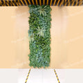 Customized Jungle Style Vertical Hanging Plant New Design Green Artificial Grass Wall Home Decoration with Plastic Material