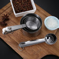 Kitchen Accessories Tea Salt Sugar Solid Scoop Stainless Steel Measuring Cups Spoons Set MegaBDM