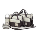 High Quality Portable Folding Baby Diaper Bag Waterproof Polyester Anti-Theft Zipper Closure 4 Pieces Set Travel Bags for Baby