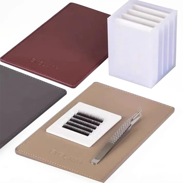 High Quality Magnetic Eyelash Pallet Set Acrylic Box Leather Lash Tile With Magnet