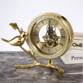 European Bird Seat Clock Table Clock Light Luxury Copper Decoration for Home Office Nightstand Study Full Copper Soft Decor