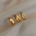 Simple Personalized Joint Ring 18K Gold Plated Stainless Steel 2mm 4mm 6mm Ring for Gift