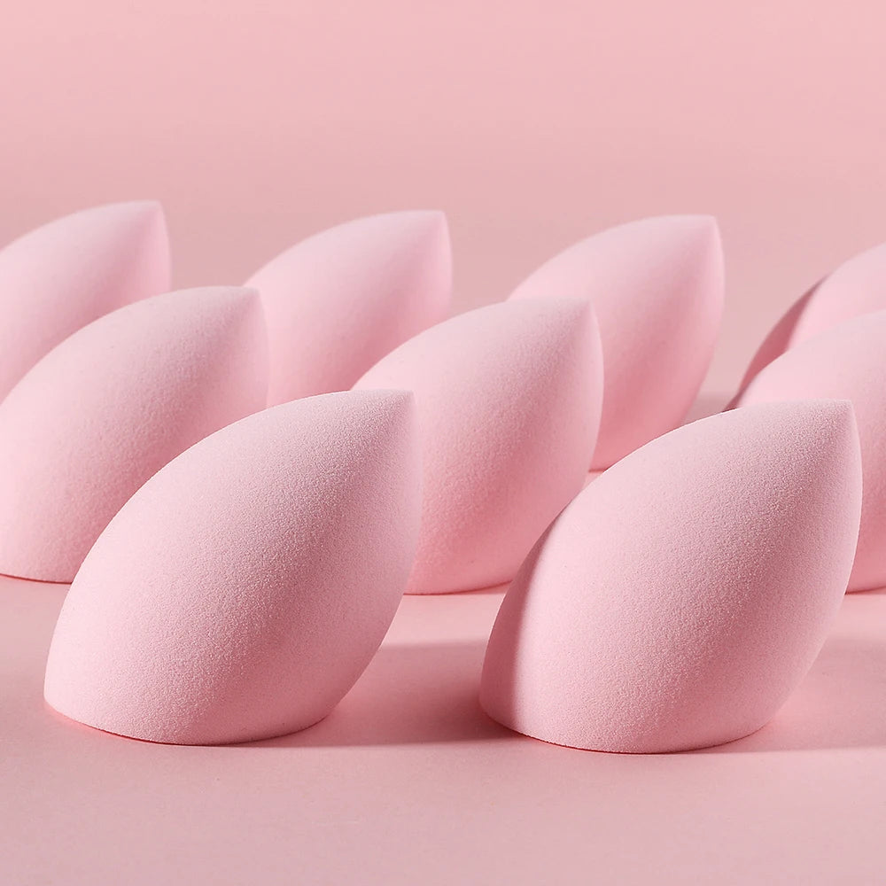 For Wholesale High Quality Beauty Makeup Sponge Soft Latex Free pink Color Individual Box Package Custom Logo Washable Facial