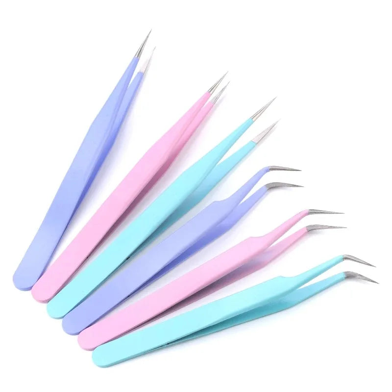 Cute Stainless Steel Macaron Multicolor Tweezers Jewelry Making DIY Accessories Craft Tool