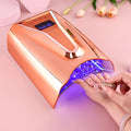 New 128W Professional UV Nail Dryer with Gradient rainbow Atmosphere Light Cordless Fast Cure Procure LED Nail Lamp