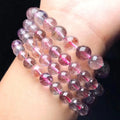 Fashion Feng Shui Precious Crystal Stone Bracelet Natural Super Seven Rutilated Quartz Bracelet for Men Women Bracelet Gift