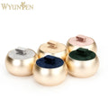 WYP Gold Metal Round Display Stand for Earrings and Rings Jewelry Container Holder Ring Holder