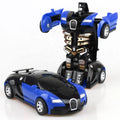 Kids Children Plastic  Cars Automatic Inertial Impaction Car Become Transfo Car Toys