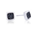 Distinctive 925 Sterling Silver Earrings with Diamond and Zircon Gold Plated Bezel Set for Women's Party Outfits Perfect Gift