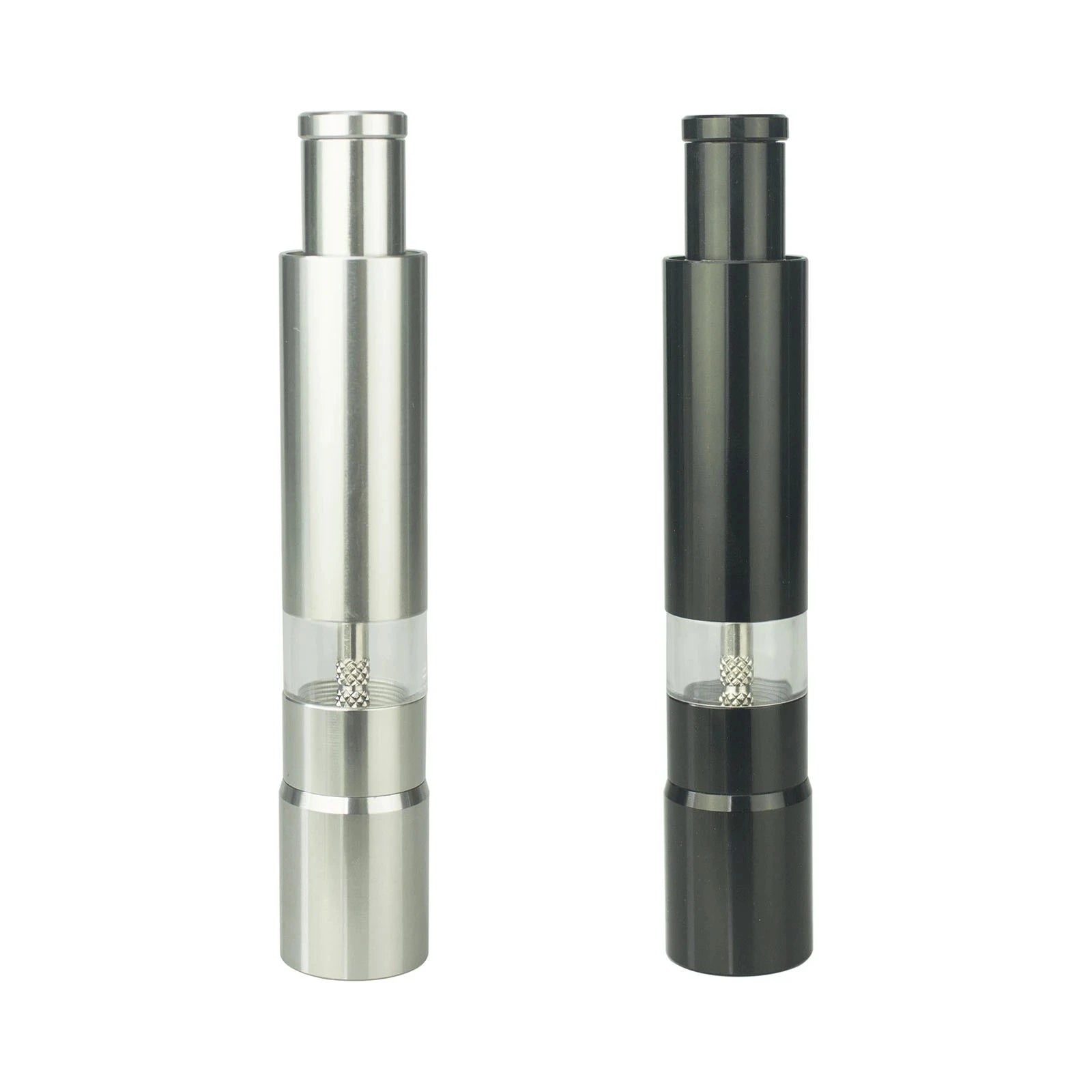 Home Kitchen Tool Thumb Push Portable Spice Sauce Grinder Manual Stainless Steel Salt Pepper Grinder Mills