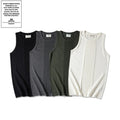 Men's Sporty Casual Tank Tops Breathable Viscose Knitted Waistcoat Anti-Pilling Heavy Thick Jacquard Sleeveless Sando
