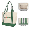 Ruthbag Eco-Friendly Canvas Cotton Tote Shopper Bag Large Capacity Crossbody Design with Custom Printed Logo Letter Pattern