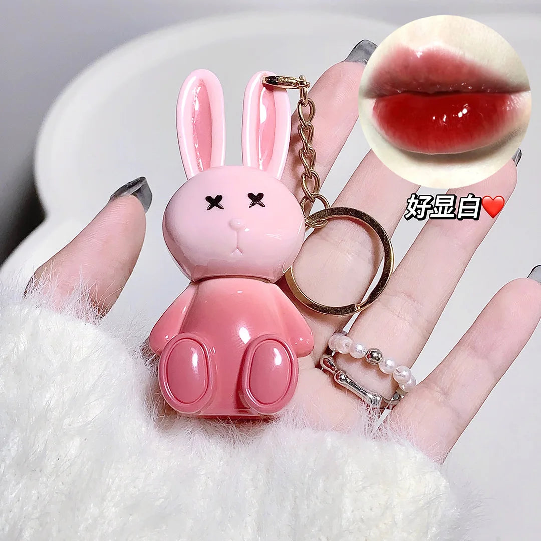 Wholesale Rabbit Package Charm Vegan Mirror Makeup Lipstick Waterproof Lip Gloss