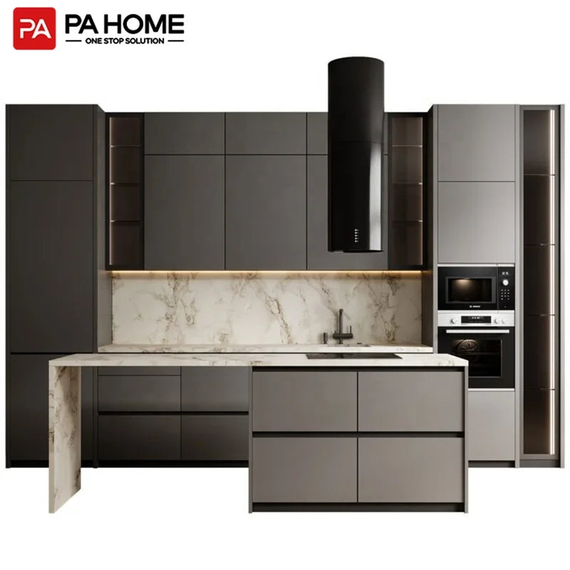 PA Custom Full Kitchen Units Modern Design Hotel Furniture Cabinet Set