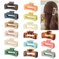 KLACOMA Model 01 10.5cm Rectangle ABS Korean Style Fashion Matte Candy Decoration Hair Claws for Women