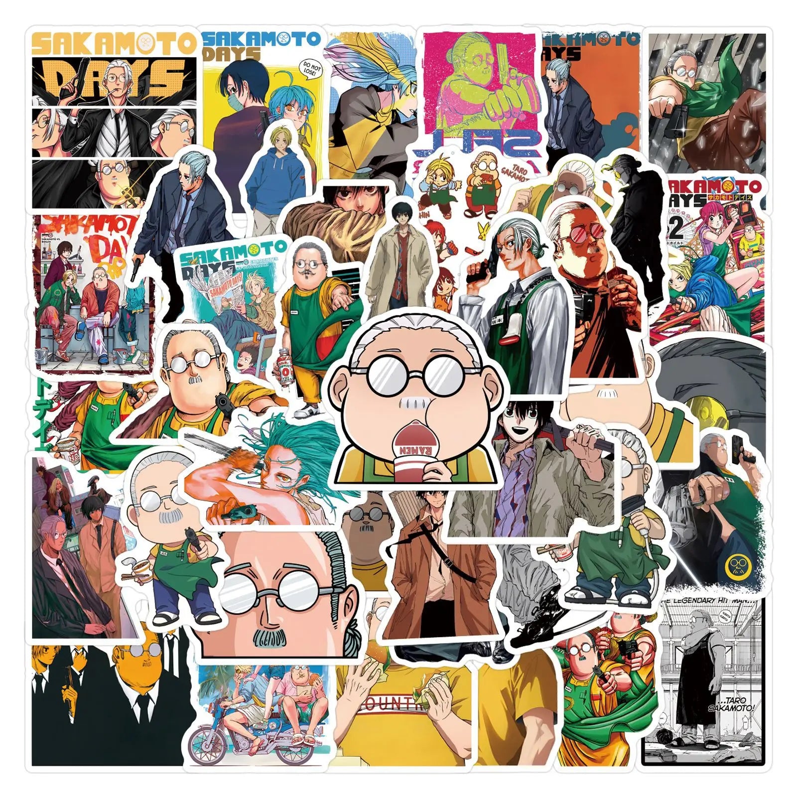 55PCS Japanese funny manga Sakamoto Days Sticker