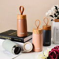 MEDO Tumbler Cups Stainless Steel Mini Tumbler 260ml Stainless Steel Private Label Vacuum Flask Water Bottle with Wood Grain Lid