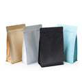 Multiple Styles Block Bottom Box Pouch Colorful Airtight Reusable Ziplock Flat Bottom Food Packaging Bags