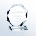 Custom Engraving Crystal Octagon Glass Trophy Awards