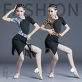 Fringe Children's Professional Training Girls Grade Competition Performance Latin Dance Dress