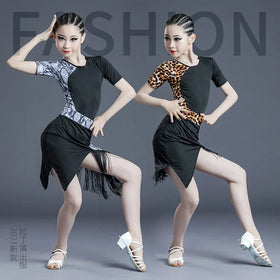 Fringe Children's Professional Training Girls Grade Competition Performance Latin Dance Dress
