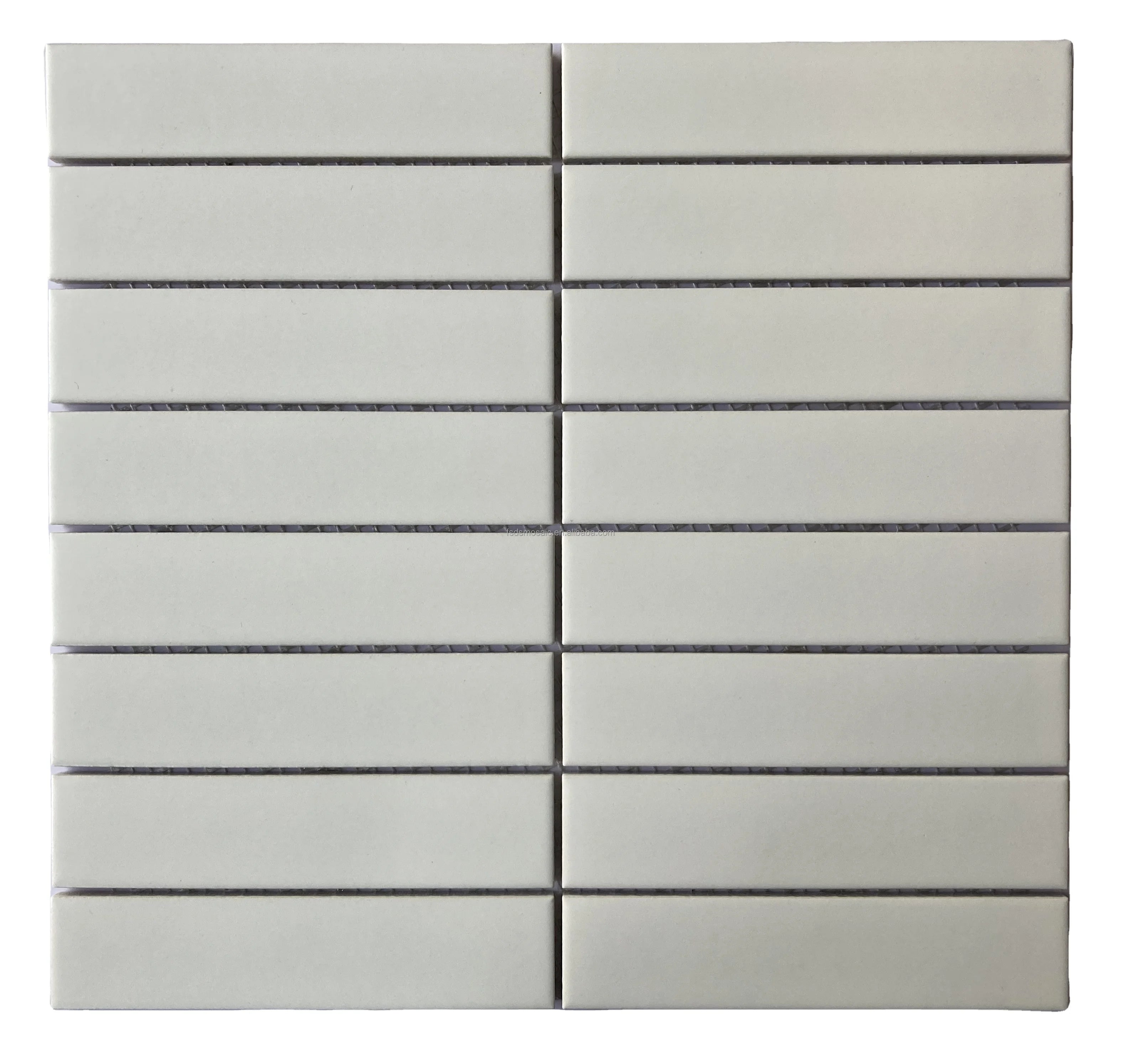 Hot Selling Modern Cream Color Mosaic Surface Ceramic Subway Tile for Wall Decoration for Kitchen Bathroom Interior Floor Use